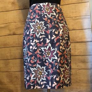 NEW Loft paisley pencil skirt